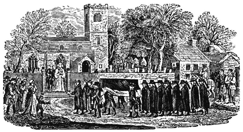 Funeral procession by Thomas Bewick